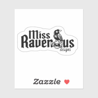 Miss Ravenous Designs Logo Sticker