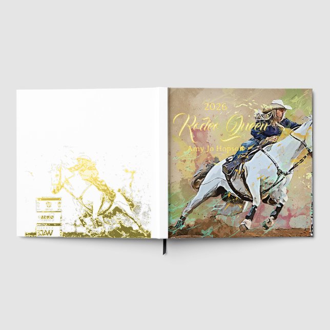 Miss Rodeo Queen Scrapbook Photo Pageant Foil Gues Guest Book (Full)