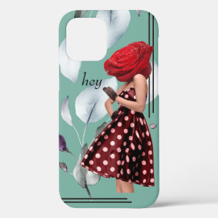 Miss Rose Cool Collage Pop Art Feminine Floral iPhone 12 Pro Case