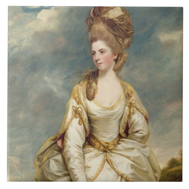Miss Sarah Campbell, 1777-78 (oil on canvas) Tile (Front)