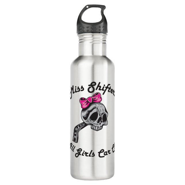 Miss Shifters 24 oz Stainless Steel Water Bottle (Front)