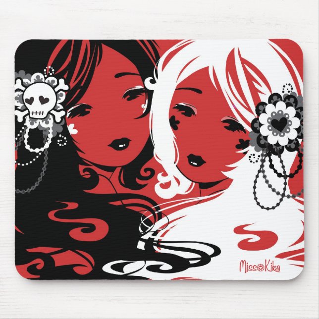 Miss Sugar and Miss Cyanide Mouse Mat (Front)
