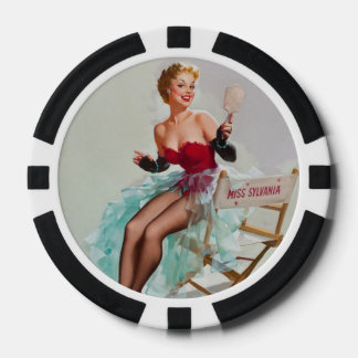 Miss Sylvania Pin-Up Girl Poker Chips