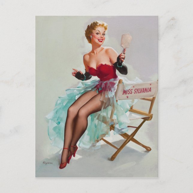 Miss Sylvania Pin-Up Girl Postcard (Front)