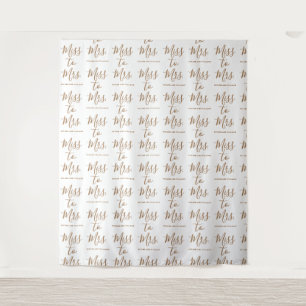 Miss to Mrs Banner Modern Bridal Shower Prop Tapestry