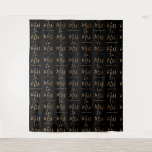 Miss to Mrs Banner Modern Bridal Shower Prop Tapestry