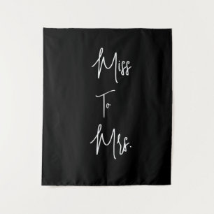 Miss to Mrs. Bridal Shower Backdrop Decorations Tapestry