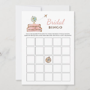 Miss to Mrs Bridal Shower Bingo Game  Invitation