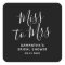 Miss to Mrs Bridal Shower Black Simple Minimalist 