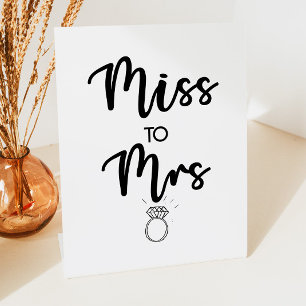 Miss To Mrs Bridal Shower Decoration Sign