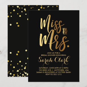 Miss to Mrs. Bridal Shower Invitation