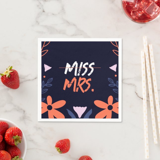 Miss To Mrs. Bridal Shower Napkin (Insitu)