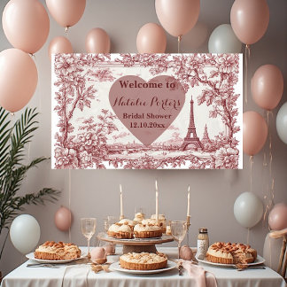 Miss to Mrs Bridal Shower Paris French Country  Banner