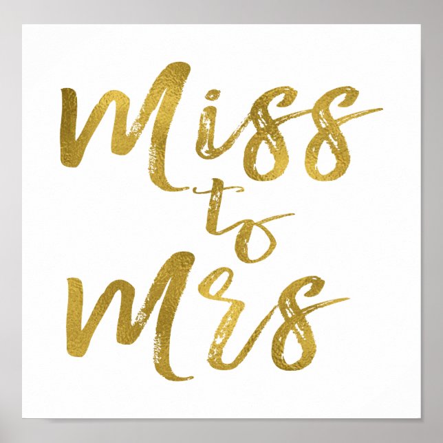 Miss to Mrs Bridal Shower Poster Banner (Front)