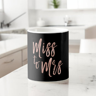 Miss to Mrs Bridal Shower Rose Gold Foil Coffee Mug