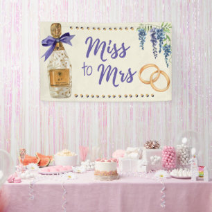 Miss to Mrs Bridal Wedding Shower Decor Banner