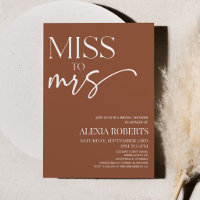 Miss To Mrs Brown Boho Bohemian Bridal Shower