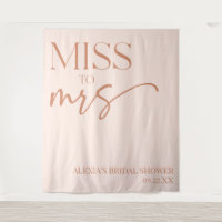 Miss To Mrs Brown Tan Boho Bohemian Bridal Shower