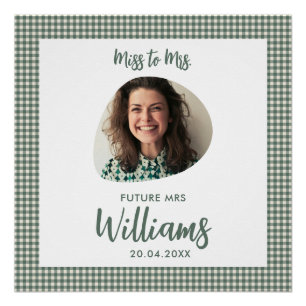 Miss to Mrs Future Mrs Boho Bridal Shower Poster