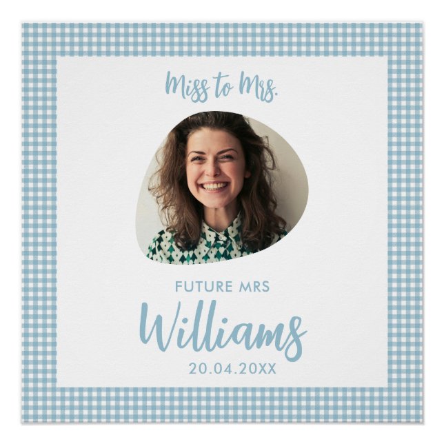 Miss to Mrs Future Mrs Boho Bridal Shower Poster (Front)