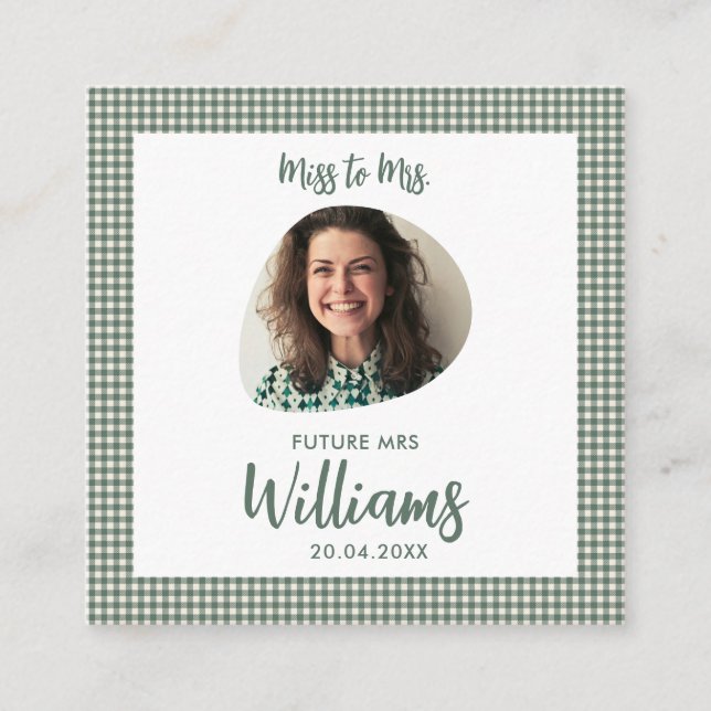 Miss to Mrs Future Mrs Modern Boho Enclosure Card (Front)