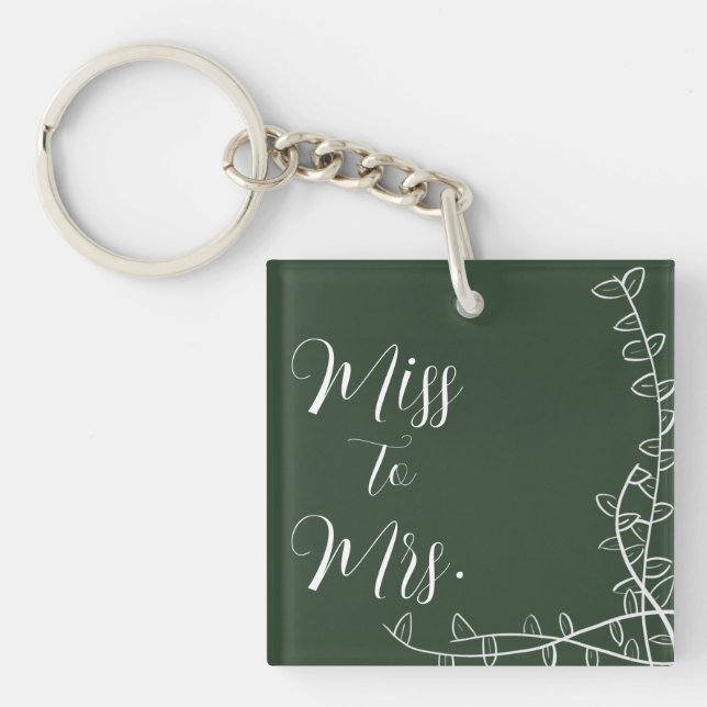 Miss to Mrs. Keychain (Front)