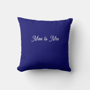 Miss to Mrs Light blue Cushion