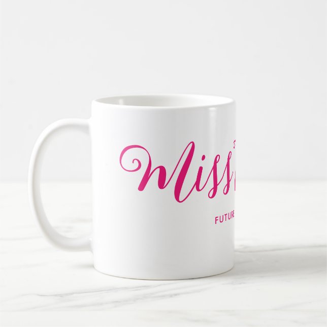 Miss to Mrs Modern Boho Script Bachelorette Coffee Mug (Left)