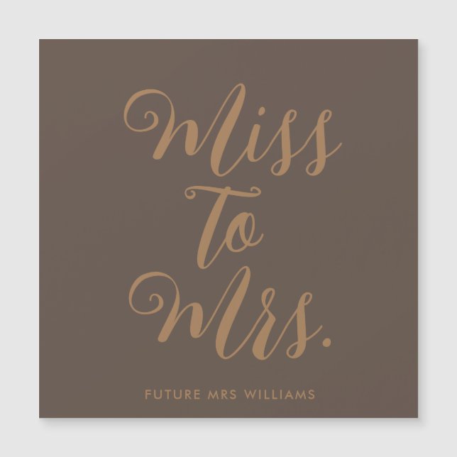 Miss to Mrs Modern Bridal Shower Bachelorette (Front)