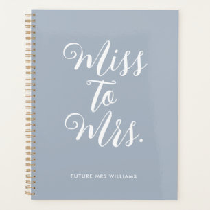 Miss to Mrs Modern Simple Wedding Planner Notebook