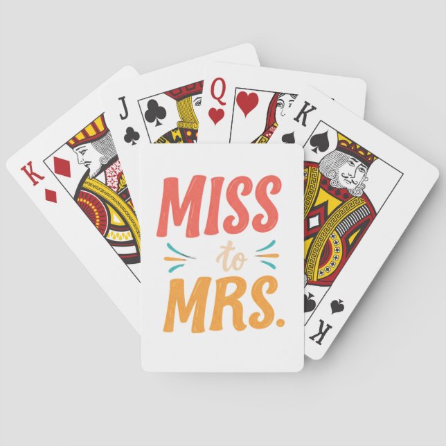 Miss to Mrs. Playing Cards (Back)