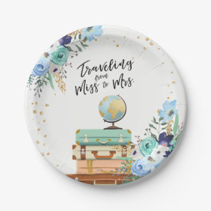 Miss to Mrs Travel Bridal Shower Paper Plates