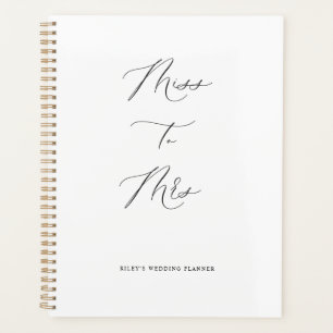 Miss to Mrs. Wedding Planner Calendar Bridal Book