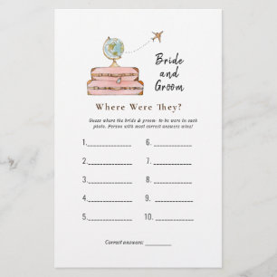 Miss to Mrs "where were they" Bridal shower games Flyer