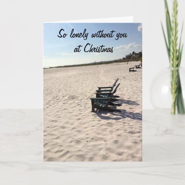 MISS U / YOUR HUGS / KISSES AT CHRISTMAS HOLIDAY CARD (Front)