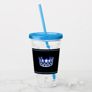 Miss USA Blue Crown Acrylic Tumbler