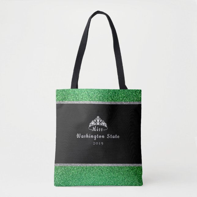 Miss USA Crown Custom Title Tote Bag (Front)