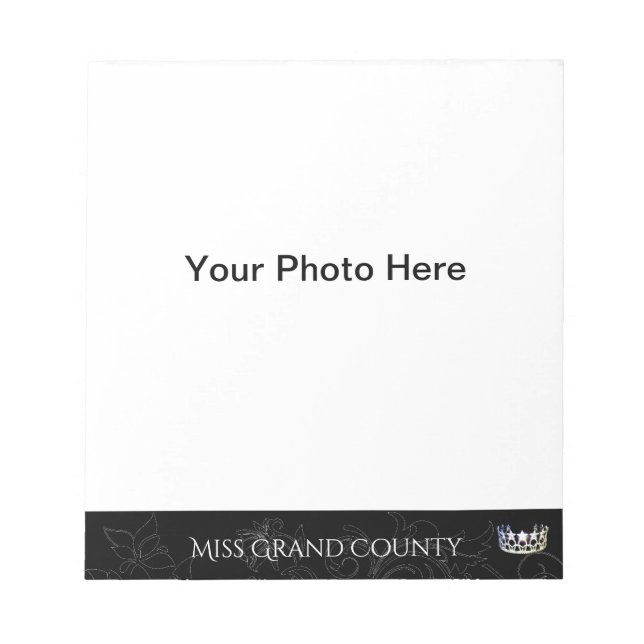 Miss USA Flourish Silver Crown Autograph Pad (Front)