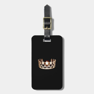 Miss USA Gold Crown Luggage Tag-Vertical Tag