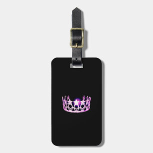 Miss USA Orchid Crown Luggage Tag-Vertical Tag
