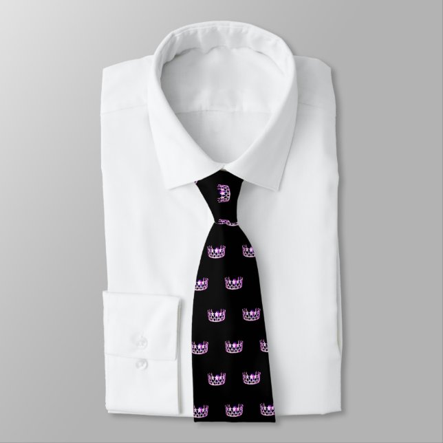 Miss USA Orchid Crown Men's Tie (Tied)