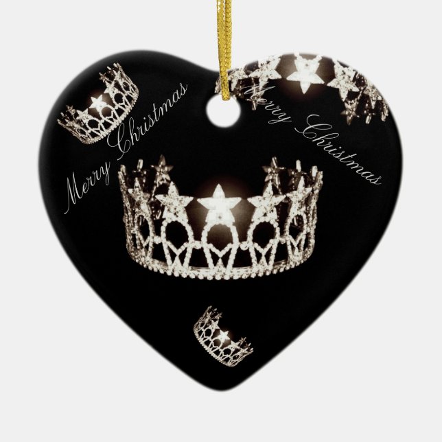 Miss USA Silver Crown Christmas Ornament (Front)