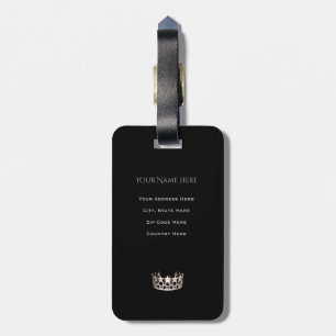 Miss USA Silver Crown Luggage Tag-Vertical Luggage Tag
