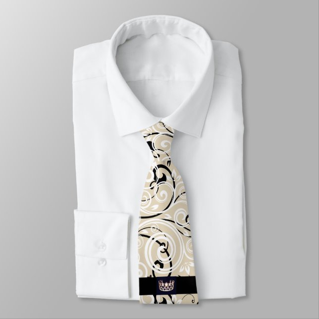 Miss USA Silver Crown Men's Flourish Tie (Tied)