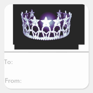 Miss USA Silver Crown Peel & Stick Gift Tags