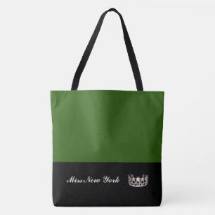 Miss USA Silver Crown Tote Bag-Large Emerald Bag