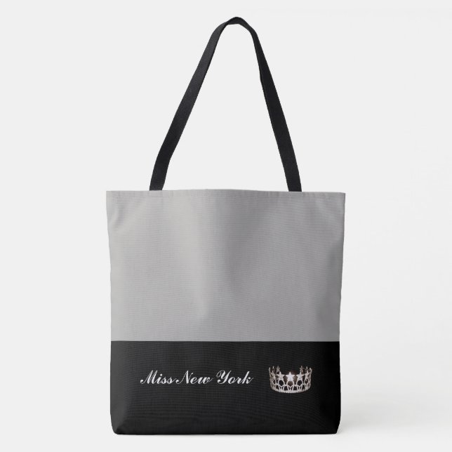 Miss USA Silver Crown Tote Bag-Large Silver (Front)