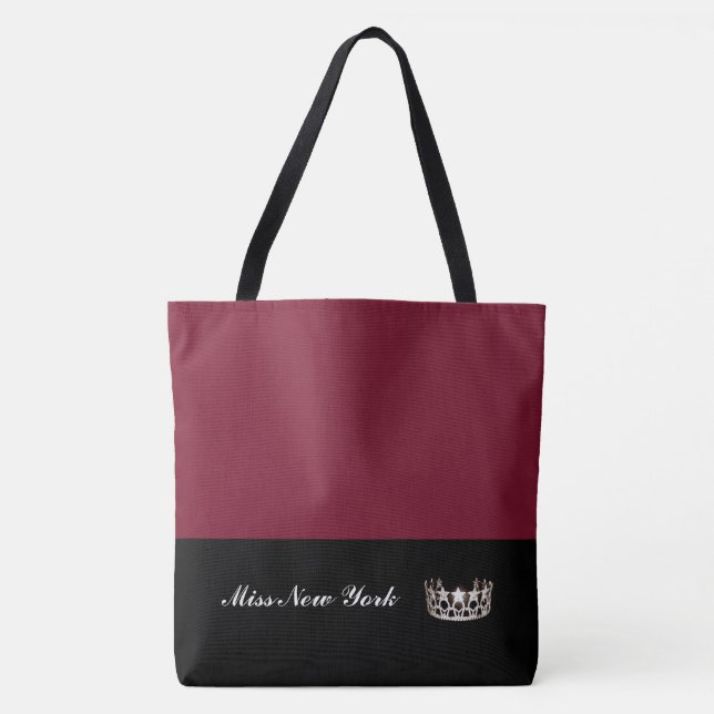 Miss  USA Silver Crown Tote Bag-Large Wine Bag (Front)