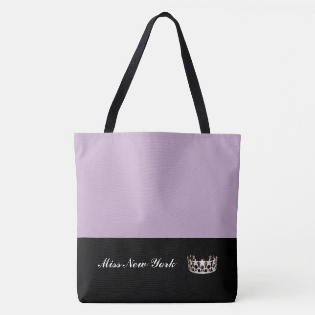 Miss USA Silver Crown Tote Bag-LRGE Lilac (Front)