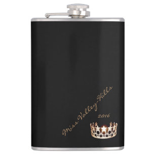 Miss USA style Custom Signature Crown Flask